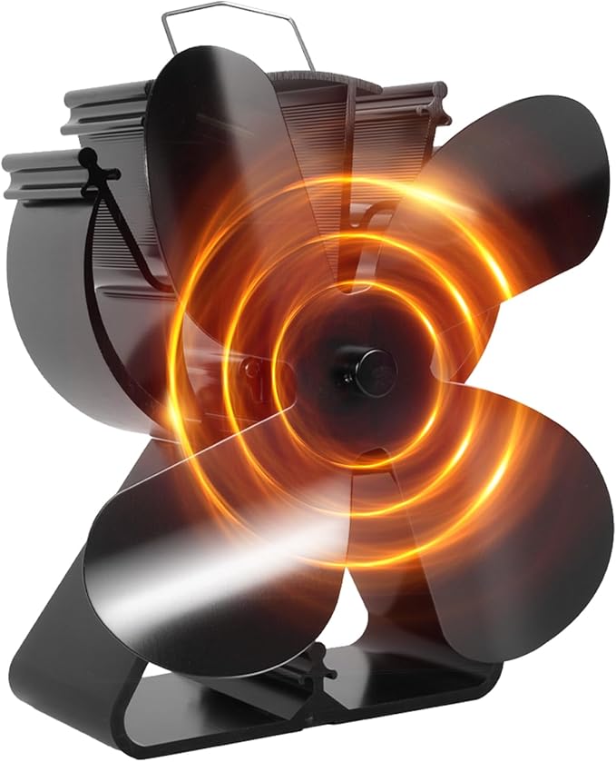 Heat-powered stove fan moves warmth without electricity