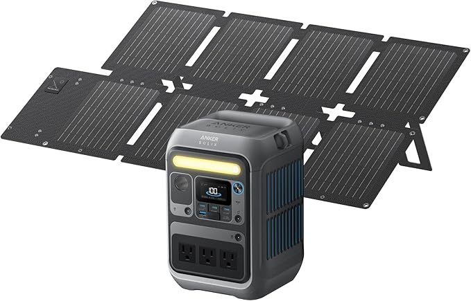Anker portable power station with folding solar panel