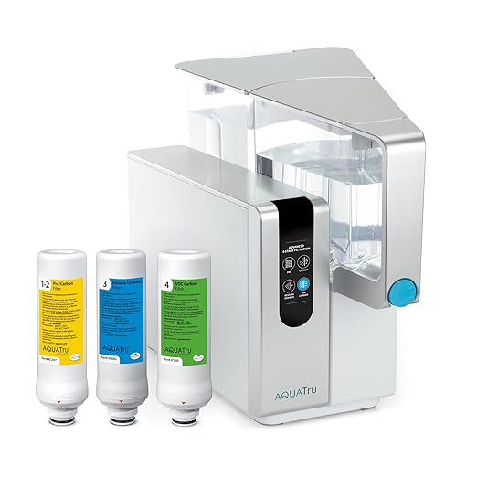 AquaTru Countertop Reverse Osmosis Water Filter with replacement filters