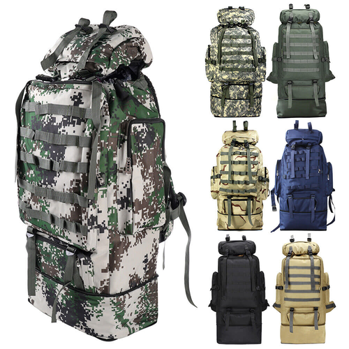 Large military camouflage backpack