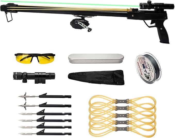 Slingshot Rifle with Laser & Reel