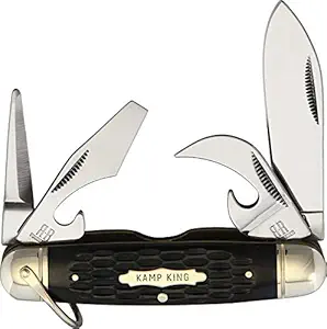 Kamp King Knife close-up on workbench
