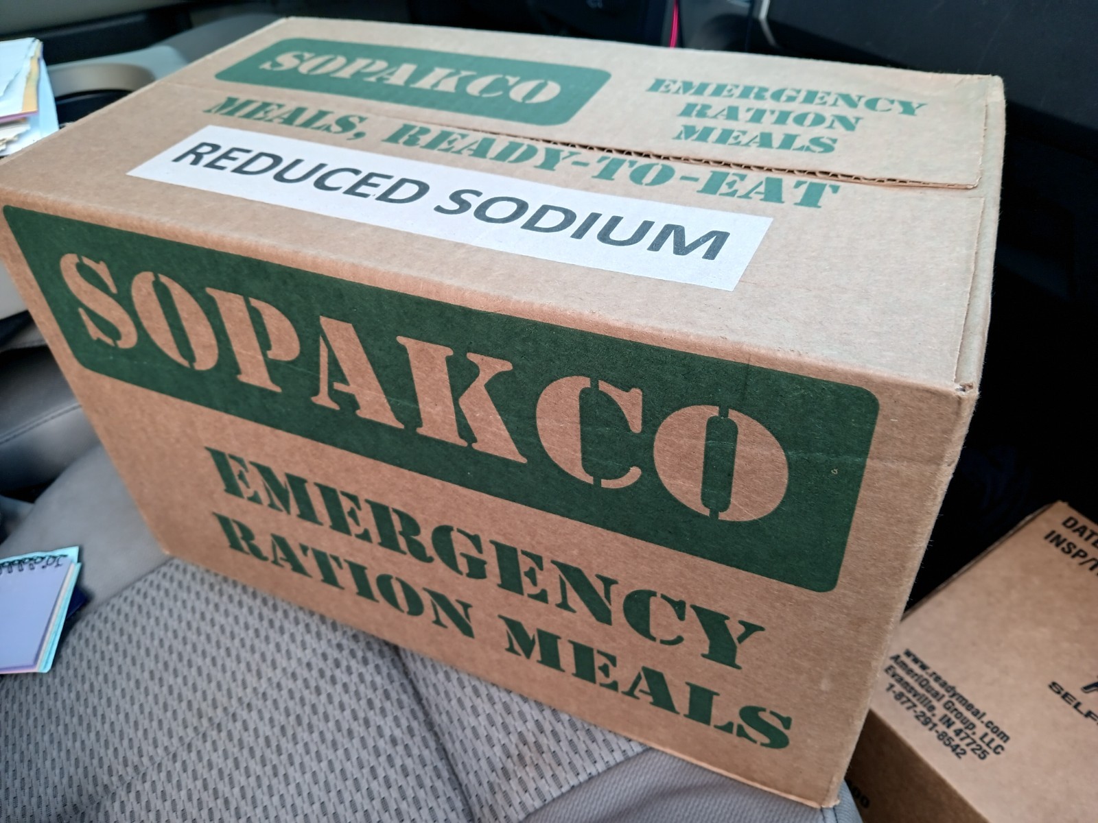 Case of SOPAKCO emergency ration meals