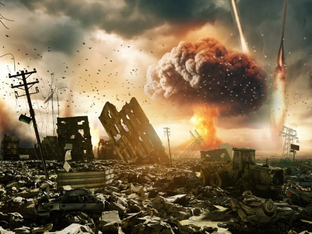 Mushroom cloud explosion apocalyptic war